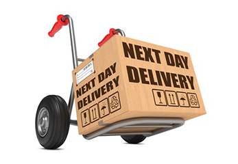 Sie wünschen sich eine zuverlässige Lieferung? Eine Sackkarre mit einem Express-Paket