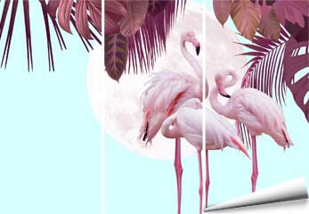 Fototapete mit Dekor Struktur Fototapete Dekor Flamingo